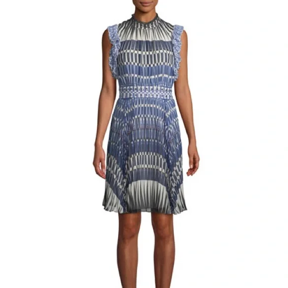 KATE SPADE Madison Avenue Deco Stephana Dress in Rich Navy - NJMU9357 - Sz 0 - Picture 3 of 13